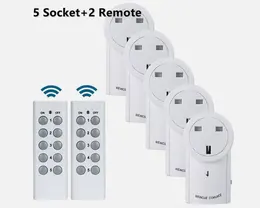 Product image of 1-5 Pack Wireless Remote Control Power Outlets, UK Plug