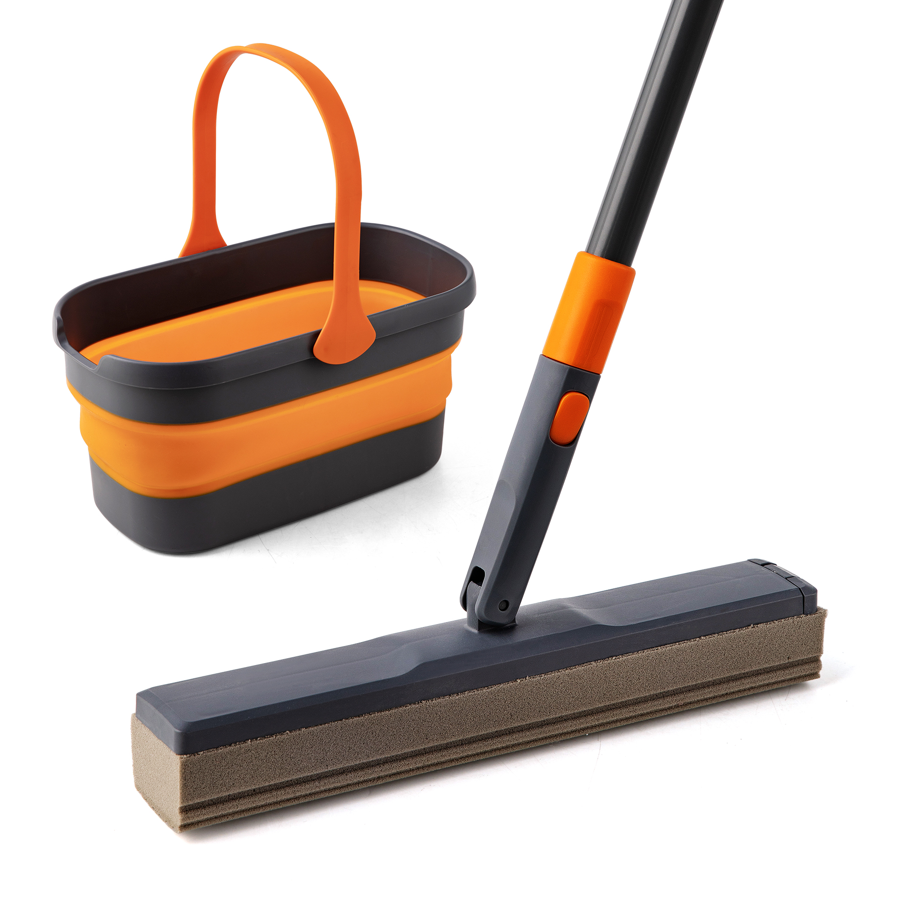 Main product image of Sponge Mop Kit with Collapsible Bucket, Hands-Free