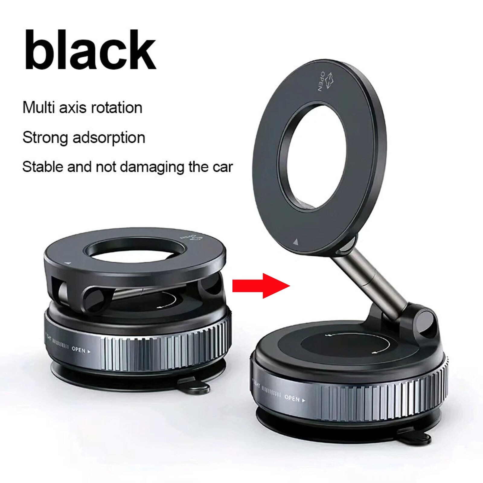 Main product image of 360-Degree Foldable Magnetic Suction Cup Vehicle Phone Holder