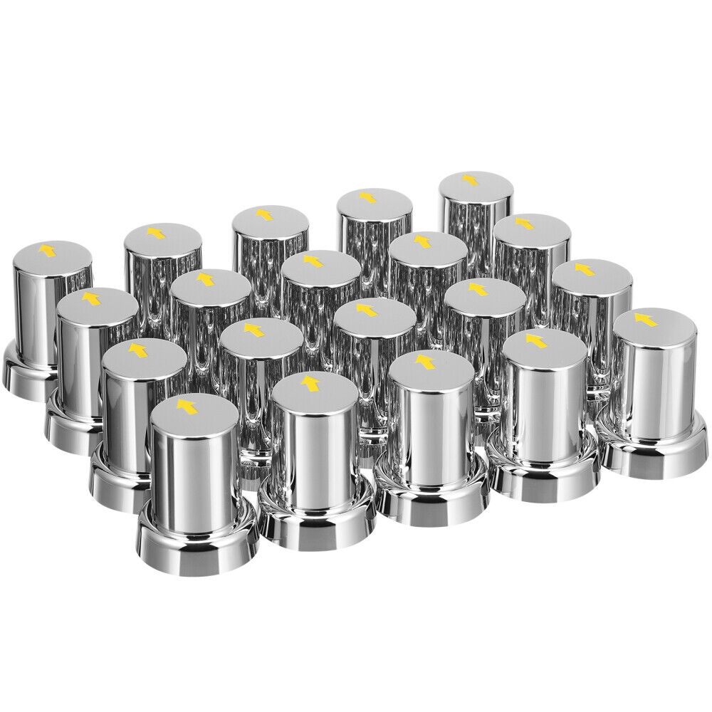 Main product image of 20x ABS Chrome Wheel Nut Covers with Arrow Indicators for Trucks & Trailers