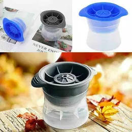 Product image of 2pcs Silicone Ice Sphere & Cube Molds, 1AU, Gray Blue