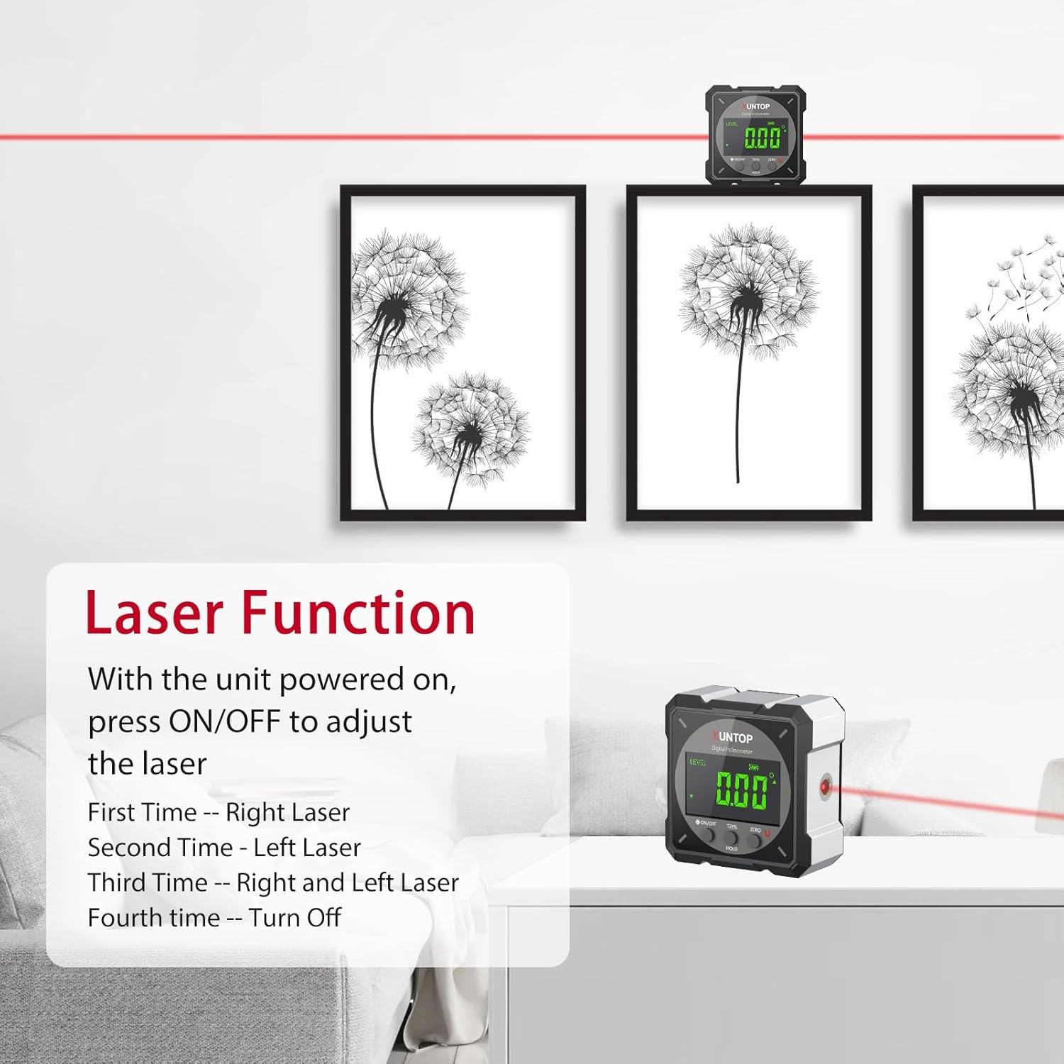 Main product image of 360 Digital Laser Level Box, Magnetic Angle Finder
