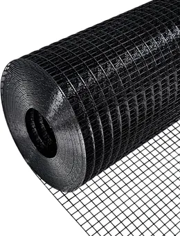 Product image of Black PVC Coated Hardware Cloth, 5 ft x 50 ft, 19 Gauge, 1/2 Inch Mesh