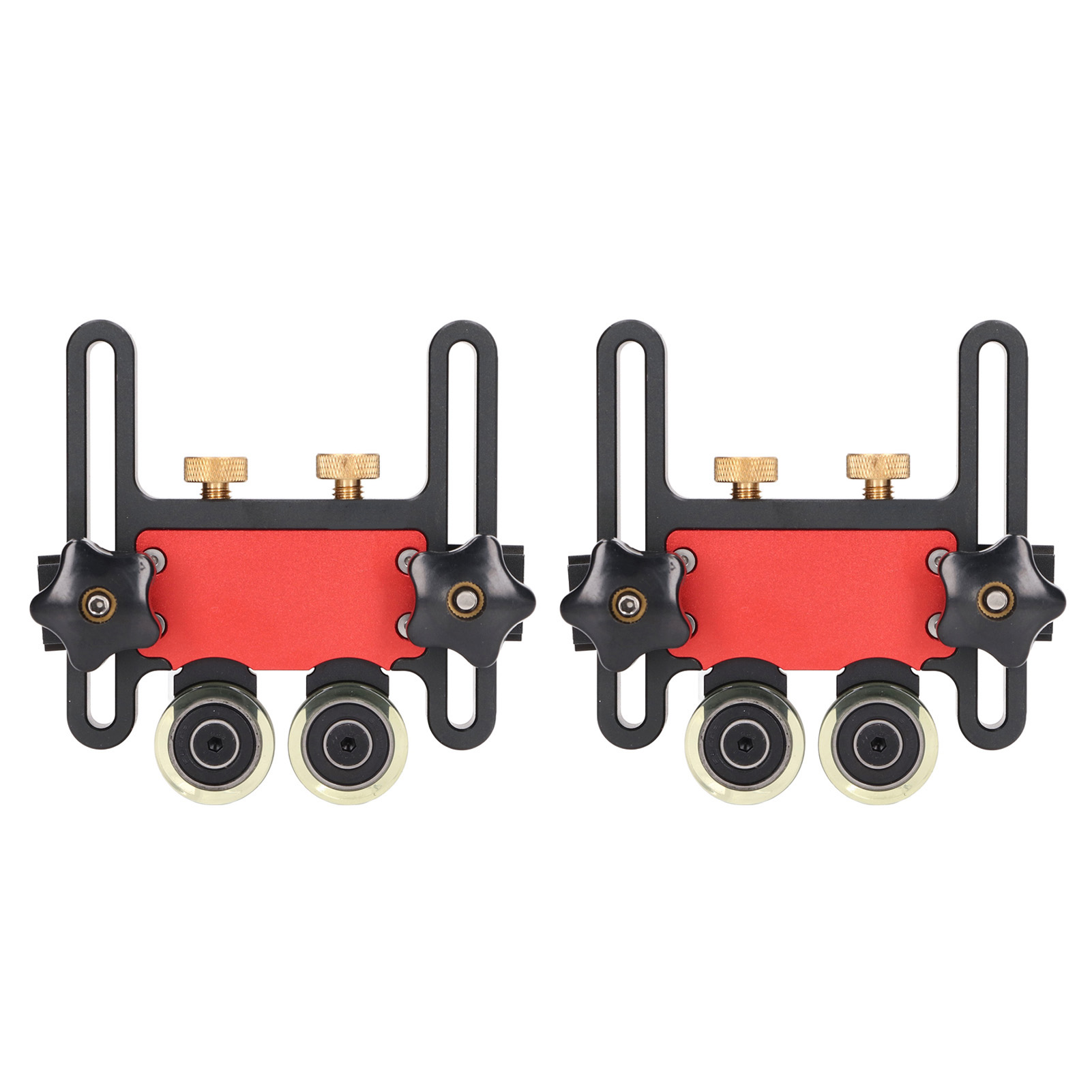 Main product image of 2-Piece Aluminum Alloy Table Saw Featherboard with 5mm Stroke Double Roller