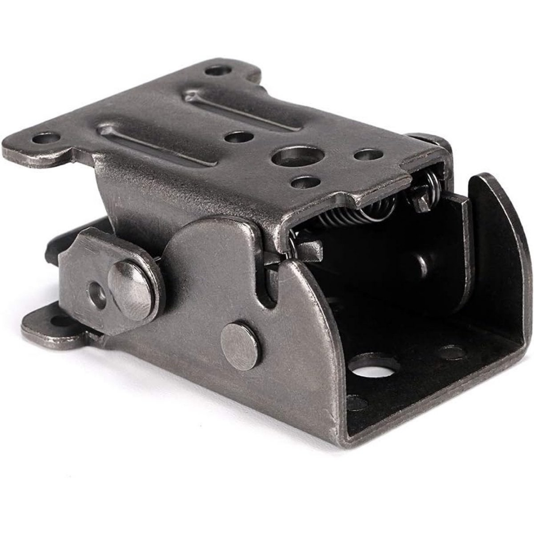 Main product image of Self-locking Folding Brackets, Screw Locking, 6.6 x 5.3 x 6.3 cm, Black (Set of 4)