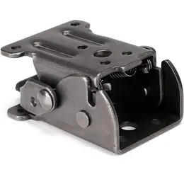 Product image of Self-locking Folding Brackets, Screw Locking, 6.6 x 5.3 x 6.3 cm, Black (Set of 4)
