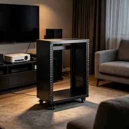 Product image of 12U AV Equipment Rack Stand, 300 lbs Capacity