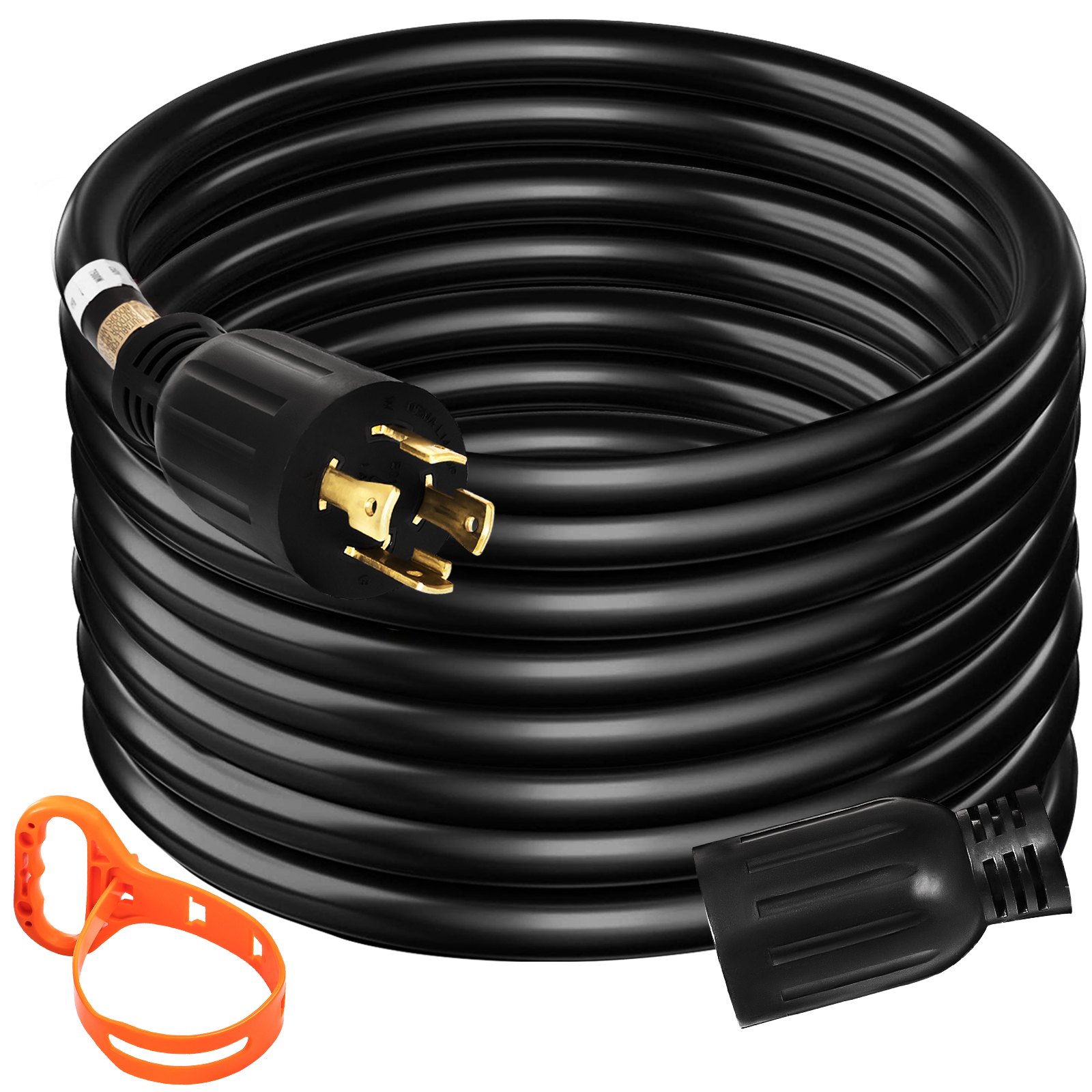 Main product image of Generator Extension Cord, 50 ft, 30A, 10 AWG, SJTW, NEMA L14-30P, 125/250V