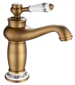 Product image of Brass Single Handle Sink Mixer Tap with Ceramic Cross Handle for Kitchen & Bathroom