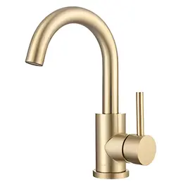 Product image of Gold Stainless Steel Single-Lever Basin Mixer Tap