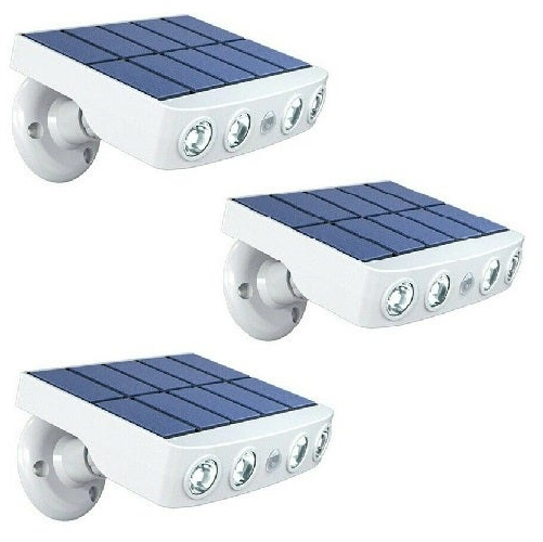 Main product image of 3-Pack LED Solar Flood Lights with Motion Sensor, White and Warm White