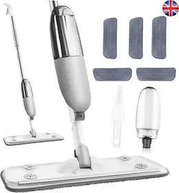 Product image of Spray Mop, 5 Reusable Microfiber Pads, 550ml Water Tank