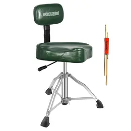 Product image of 5Core Airlift Padded Stool with Backrest, 4" Cushion, 441 lb Capacity