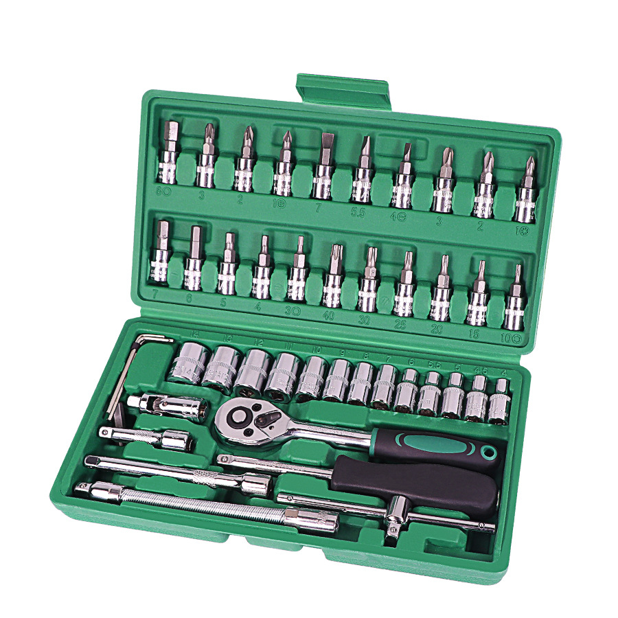 Main product image of 46-Piece Inch Socket Set with Ratchet Wrench
