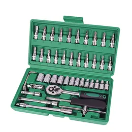 Product image of 46-Piece Inch Socket Set with Ratchet Wrench