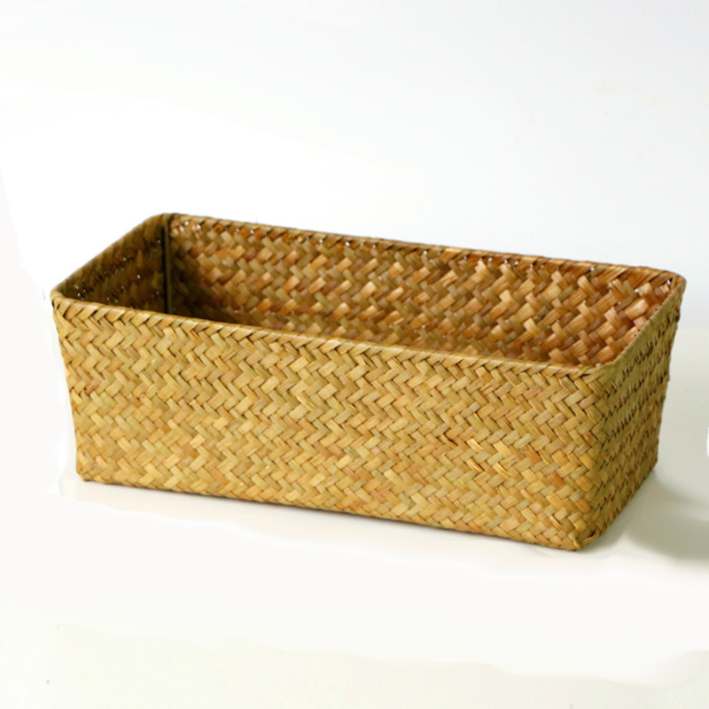 Main product image of Office Desk Storage Box, Straw Material, Pen Organizer