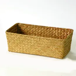 Product image of Office Desk Storage Box, Straw Material, Pen Organizer