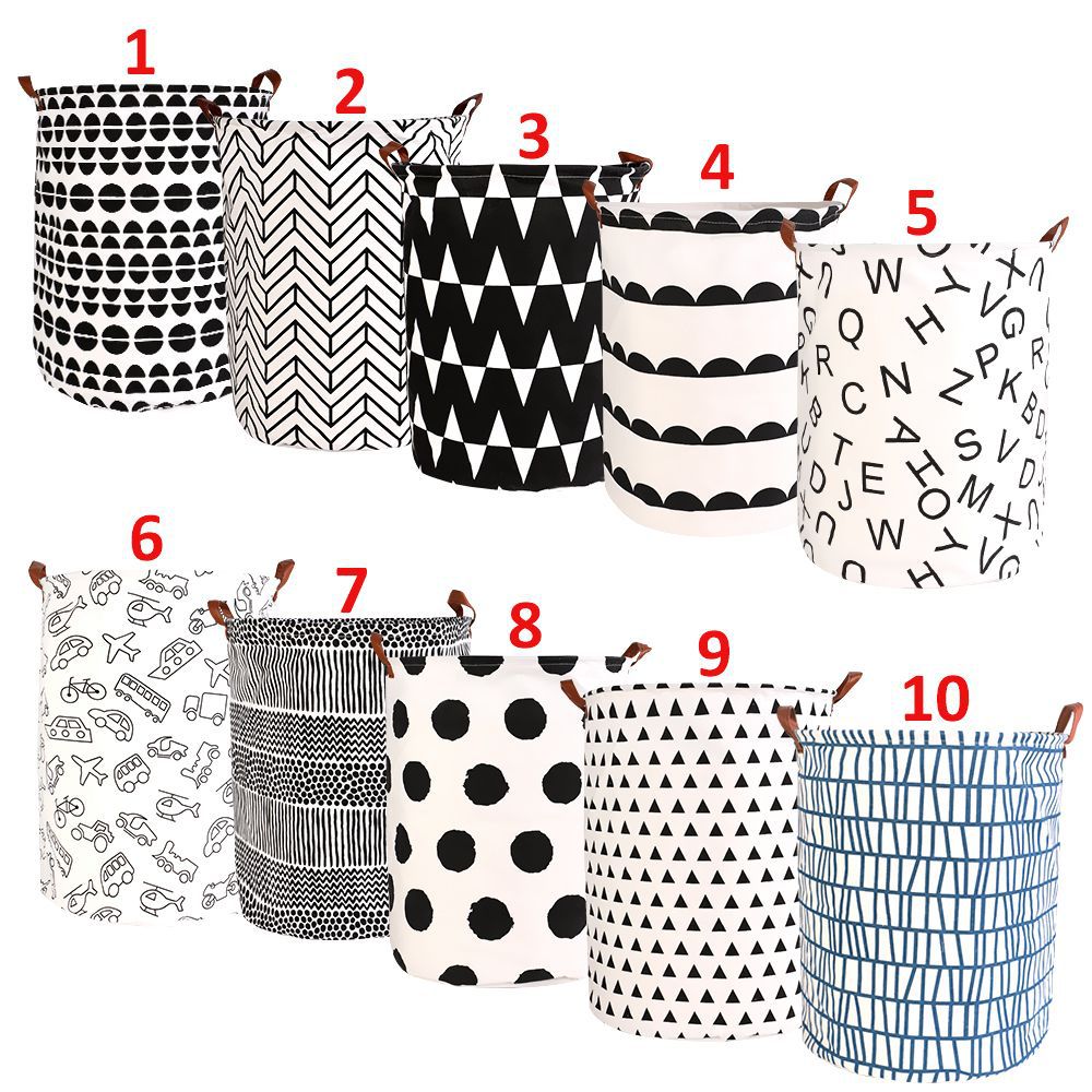 Main product image of Folding Round Laundry Hamper Storage Bin, Single Unit