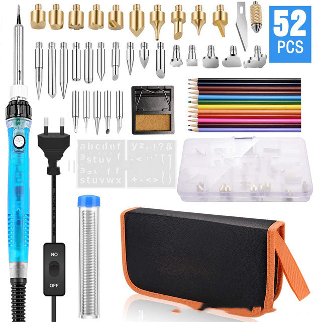 Main product image of 99-Piece Wood Burning & Pyrography Kit with Thermostat Soldering Iron