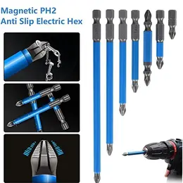 Product image of 7-Piece Phillips #2 Magnetic Driver Bits, 25mm to 150mm Lengths
