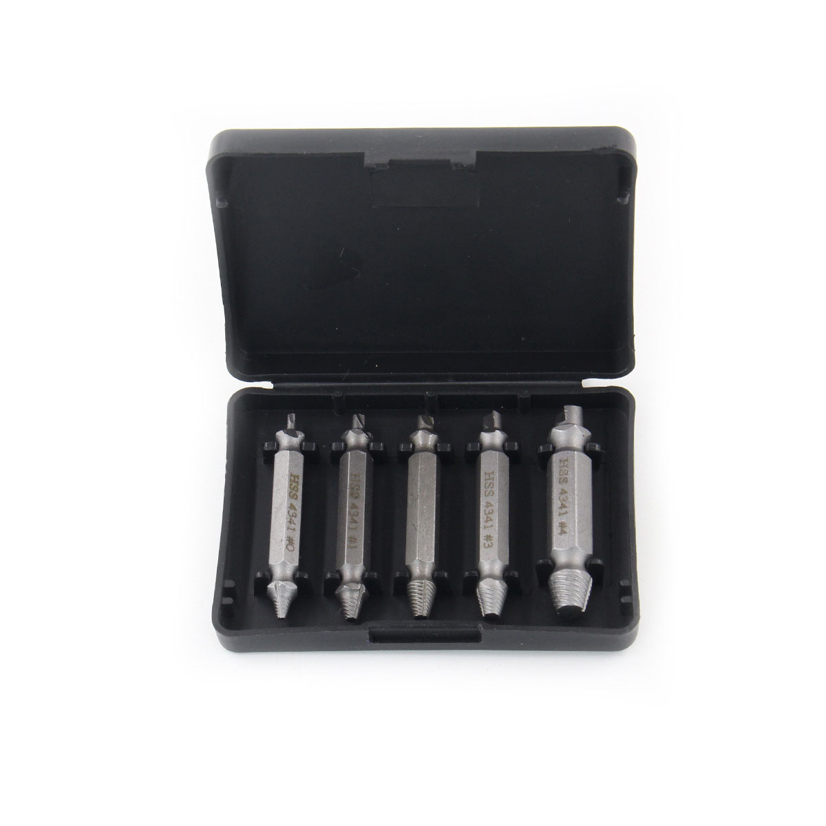 Main product image of Alloy Steel Titanium-Plated Double-Head Screw Extractor Set, 4-Piece
