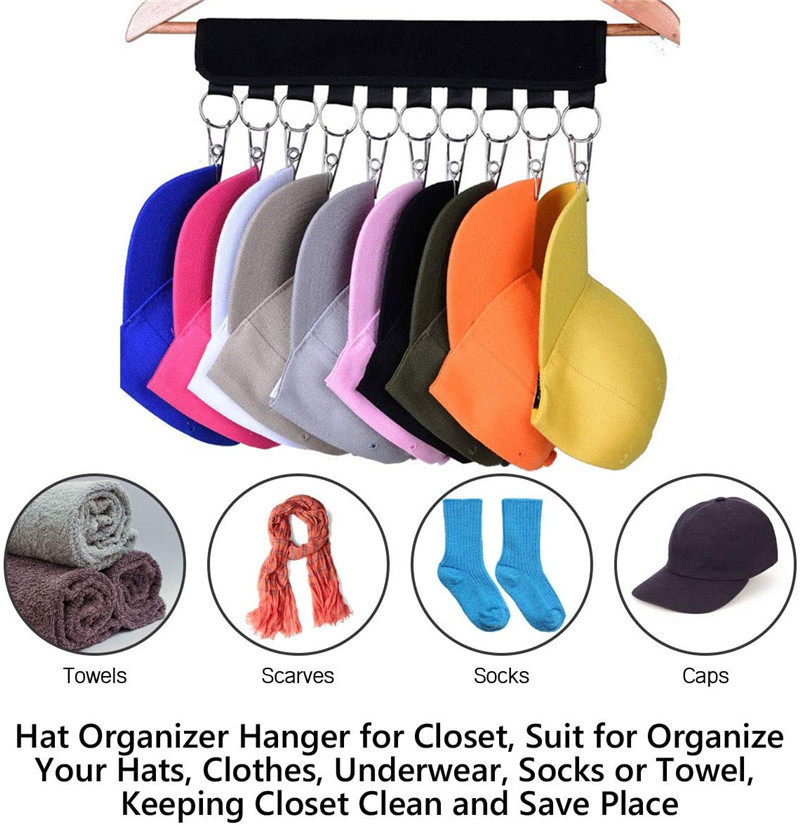 Main product image of Portable Self-Adhesive Velcro Hat Hanger for Walls and Surfaces