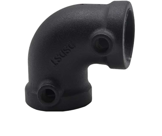 Main product image of Aluminum Alloy Matte Black Elbow Base Three-way Fastener