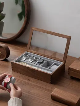 Product image of Solid Wood Watch Storage Box with Display Stand