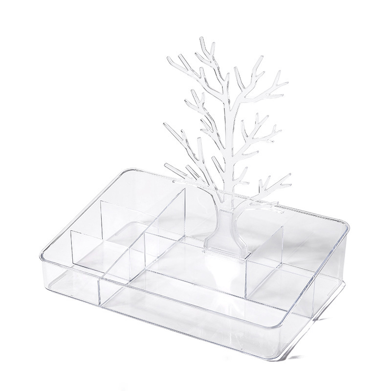 Main product image of Clear Plastic Desktop Storage Box for Office Supplies