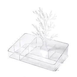 Product image of Clear Plastic Desktop Storage Box for Office Supplies