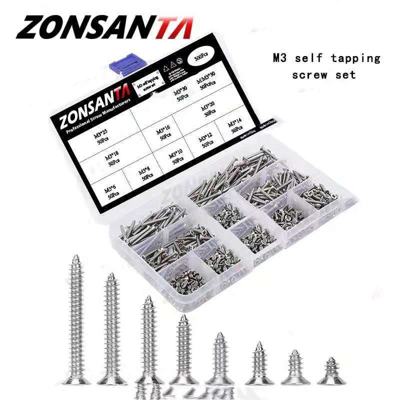 Main product image of 304 Stainless Steel Flat Head Phillips Tapping Screws