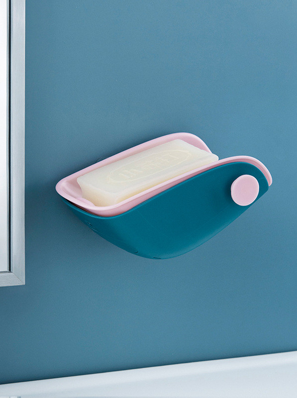 Main product image of No-Drill Wall-Mount Soap Dish Rack with Integrated Drainage