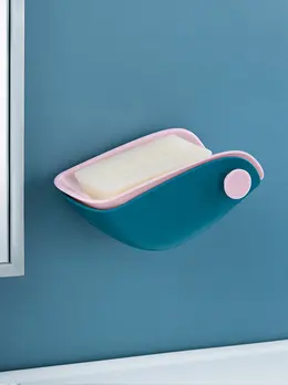 Product image of No-Drill Wall-Mount Soap Dish Rack with Integrated Drainage