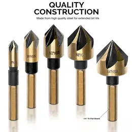Product image of 5-Piece 82-Degree 5-Flute Chamfering Tool Set, 4341