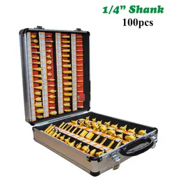Product image of 100-Piece Woodworking Milling and Engraving Cutter Set