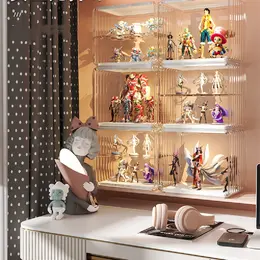 Product image of Clear Acrylic Modular Interlocking Storage Shelf