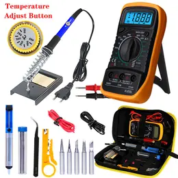 Product image of Electric Soldering Iron Kit with Digital Display and Multimeter