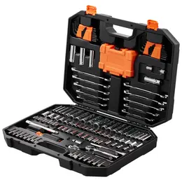 Product image of VEVOR 145 Pc SAE/Metric Mechanics Tool Set with Deep/Standard Sockets, Wrenches, Case