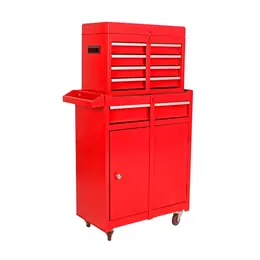 Product image of Portable 5-Drawer Steel Tool Box with Removable Tray