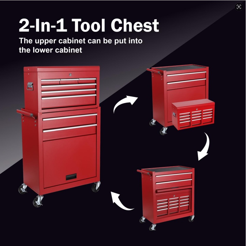Main product image of 8-Drawer Tool Cabinet for Workshop Storage