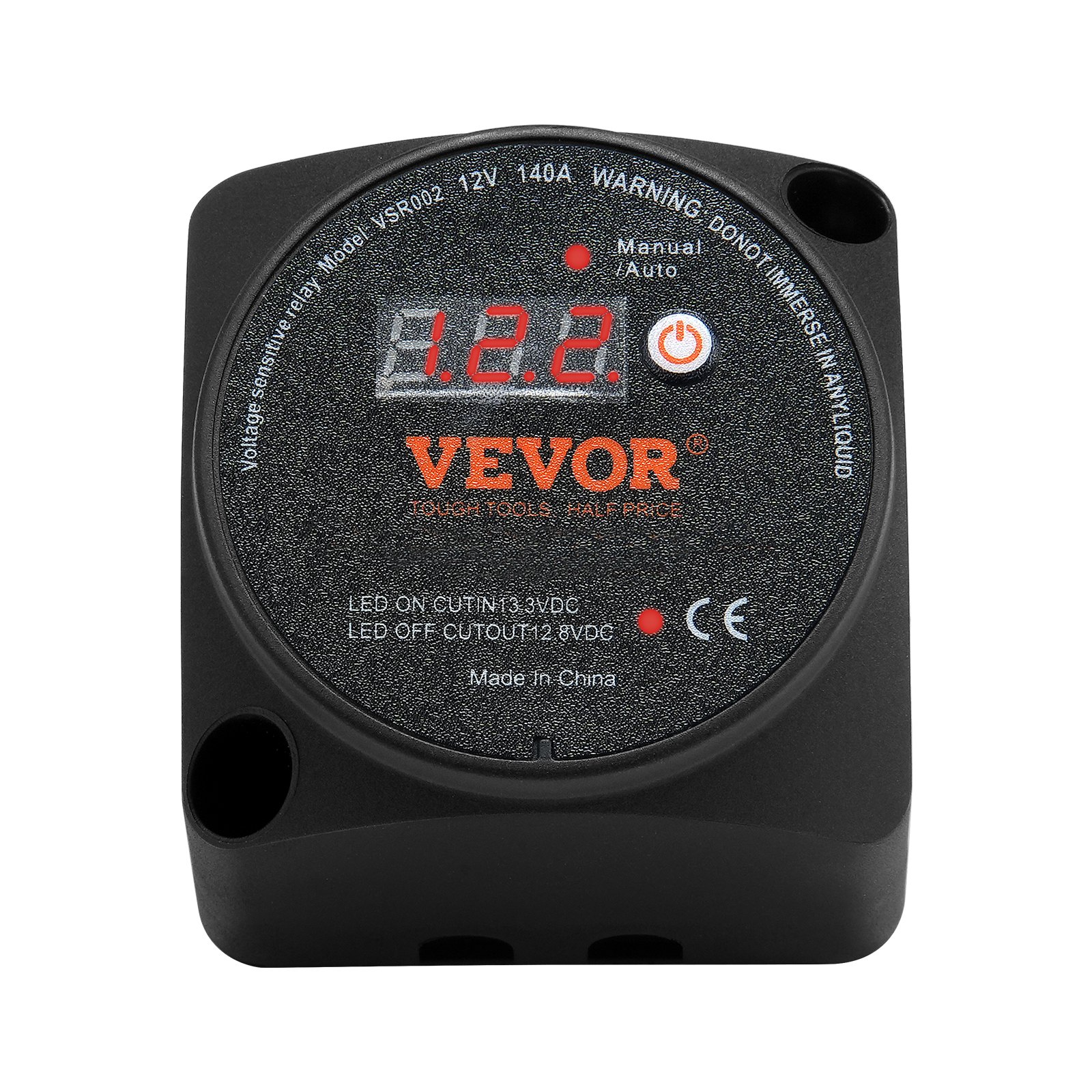 Main product image of Dual Battery Isolator Kit, 12V 140A VSR, Manual/Auto Modes, LCD Screen
