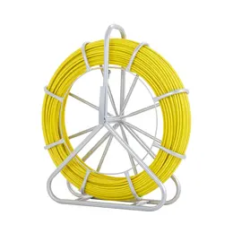 Product image of Fiberglass Fish Tape, 1/4 in x 425 ft, Steel Reel Stand, 3 Pulling Heads