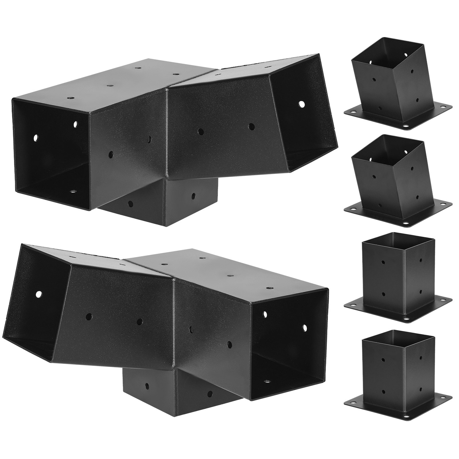 Main product image of 4x4 Pergola Post Bracket Kit, 3.5x3.5 Inch Inner, 3-Way Slanted