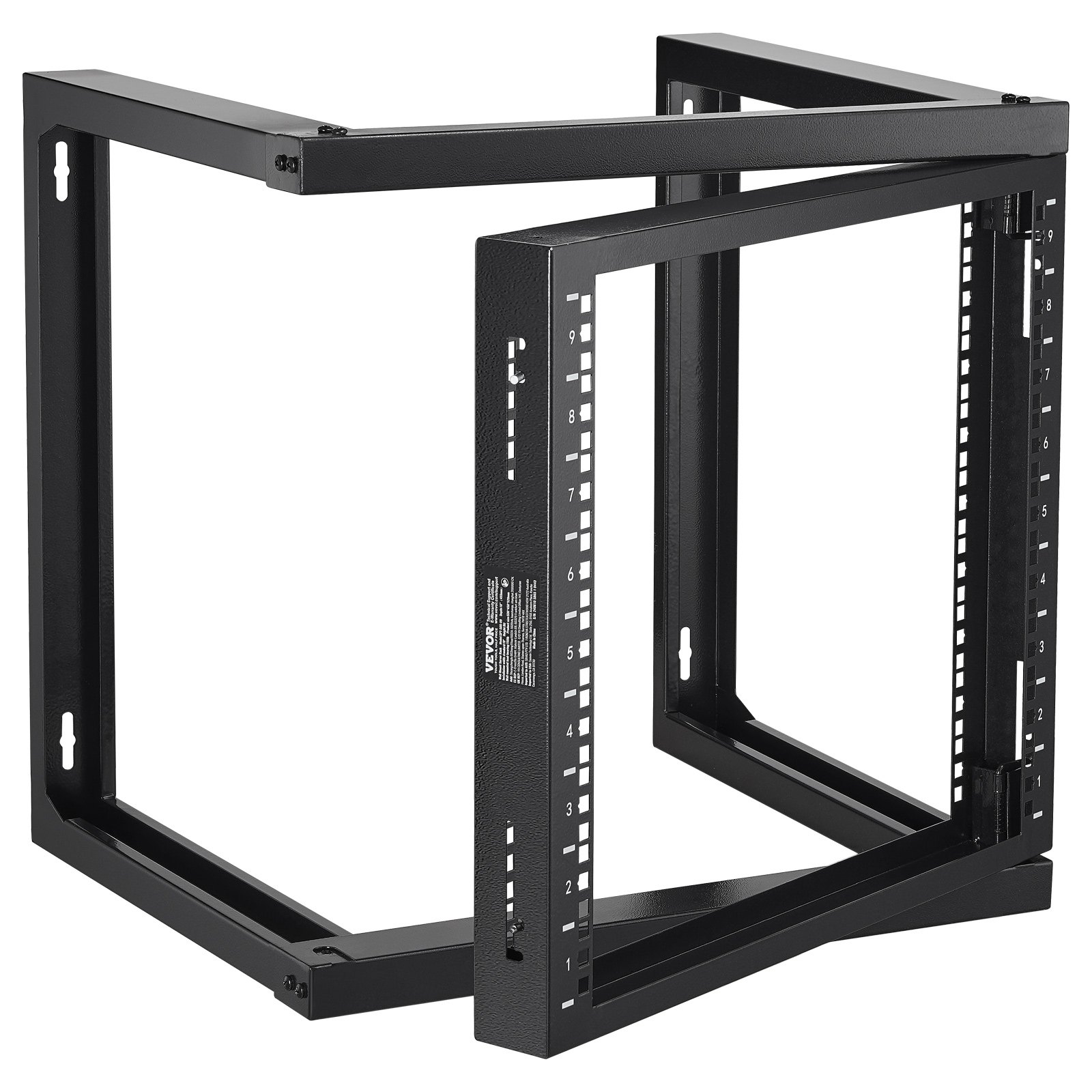 Main product image of 9U Wall Mount Rack, 150 Lbs/68.04 Kg, Open Frame, Black