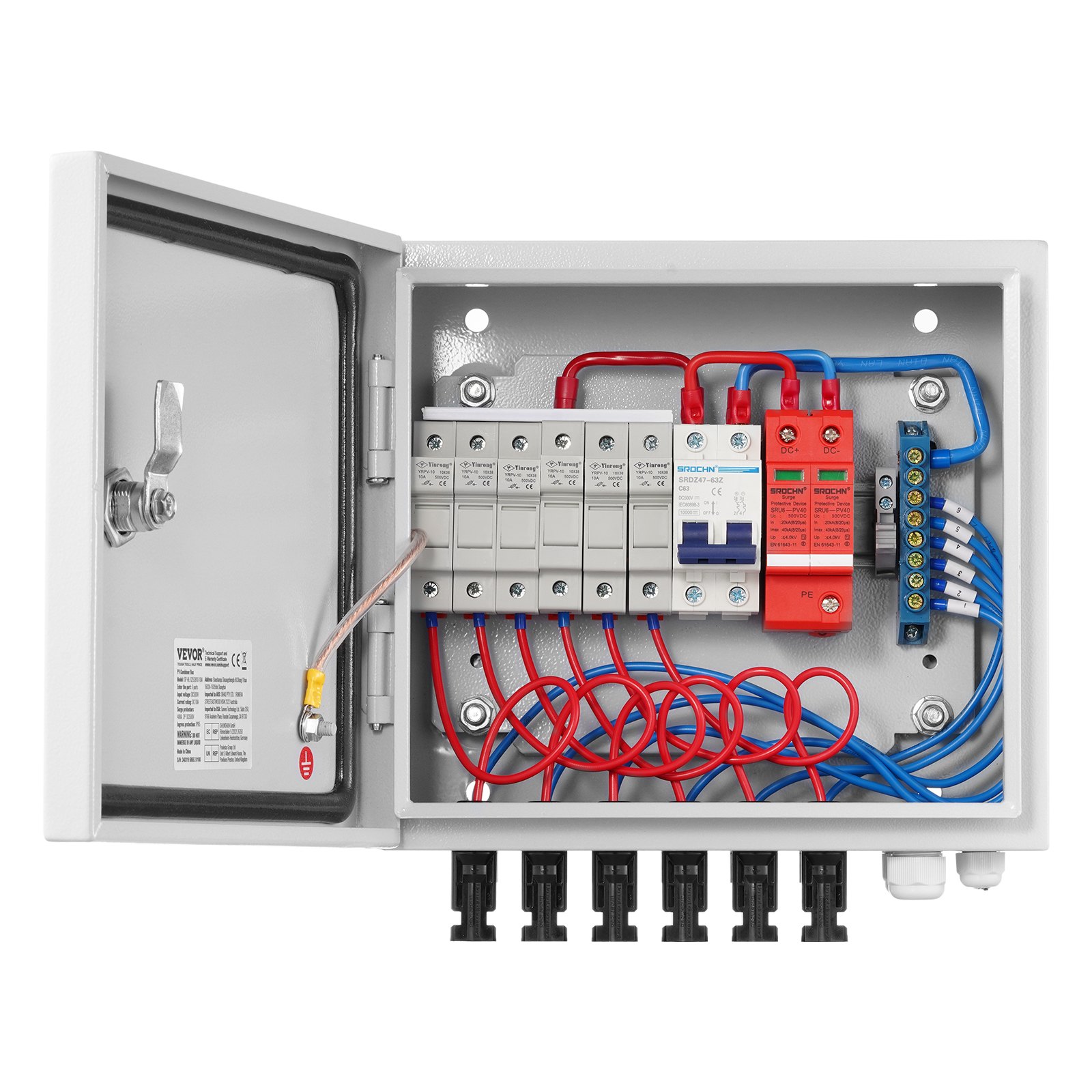 Main product image of Solar PV Combiner Box, 6 String, 15A, Steel Case, IP65