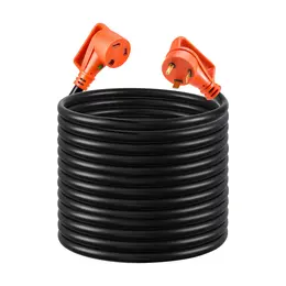 Product image of 100 FT 30A RV Extension Cord STW 10AWG/3 NEMA TT-30P/TT-30R ETL Listed
