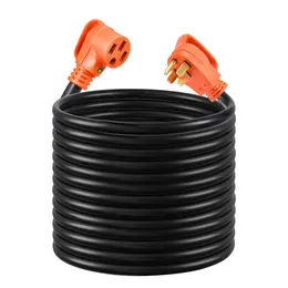 Product image of RV Extension Cord, 100 ft, 50A, STW 6/3 + 8/1 Gauge, NEMA 14-50P/R, ETL
