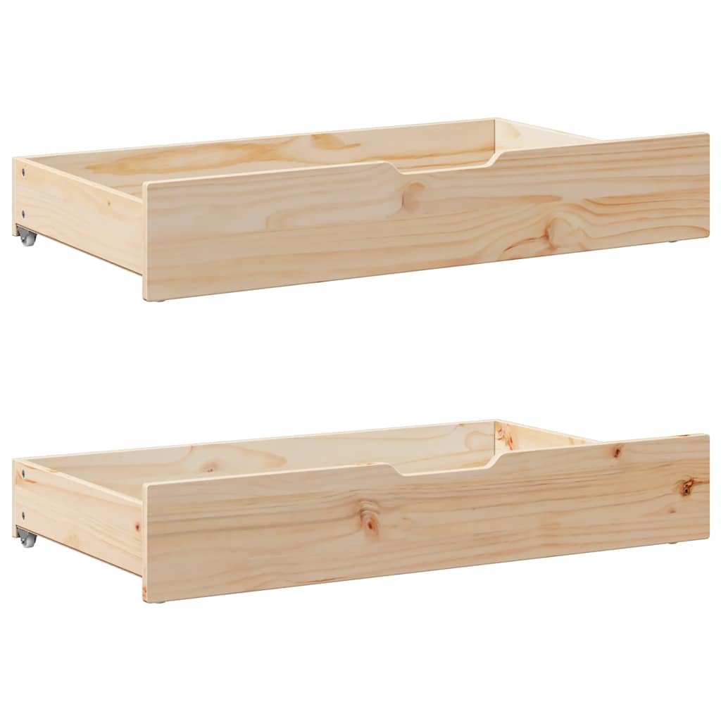 Main product image of Solid Wood Under-Bed Drawers with Wheels, 2-Piece Set