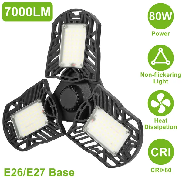 Main product image of IMounTEK E26/E27 80W 7000LM 6500K Deformable LED Garage Light