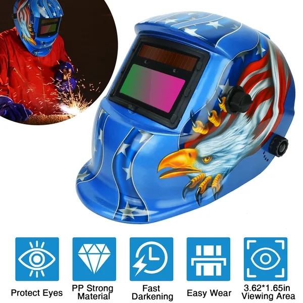 Main product image of Welding Helmet, Solar Auto-Darkening, Adjustable Shade 9-13